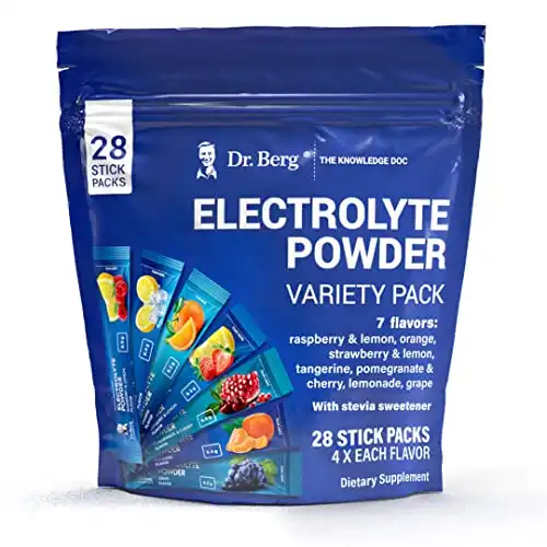 Dr. Berg's Electrolytes Powder Packets - Travel Size Electrolyte Packets
