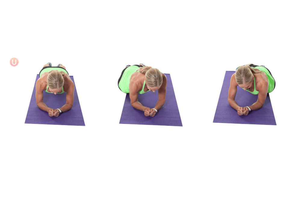 Chris Freytag demonstrating a hip dip exercise.