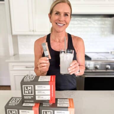 woman drinking best electrolyte supplements lmnt brand