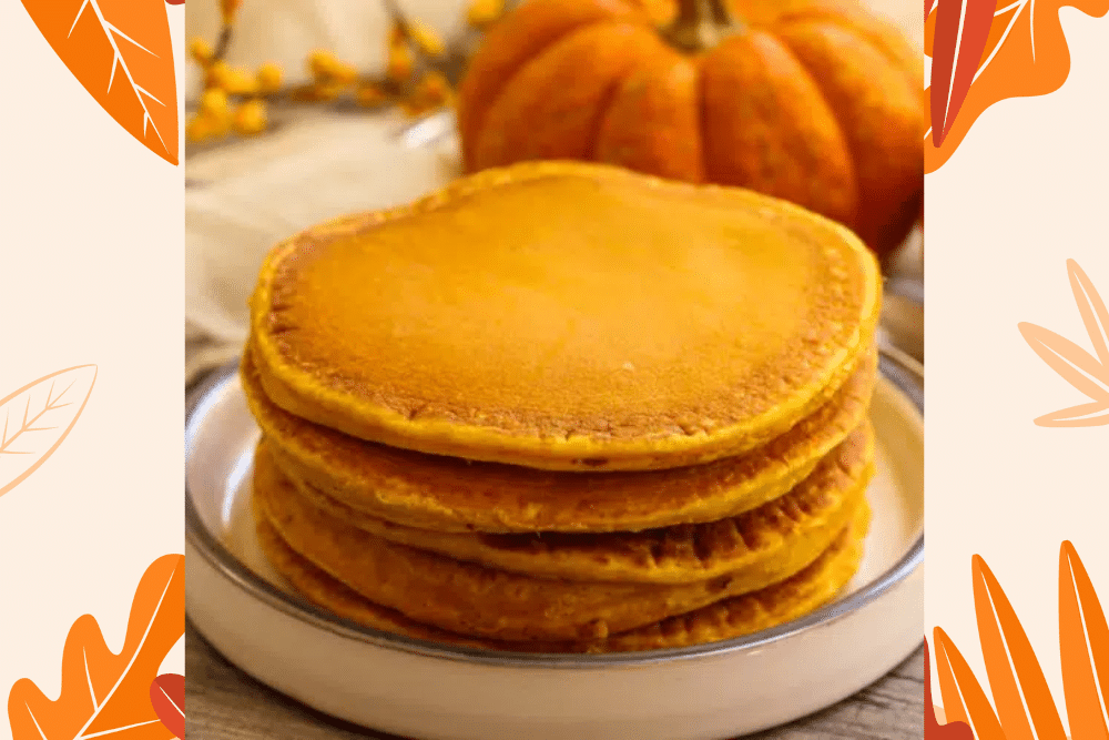 A stack of pumpkin pancakes.