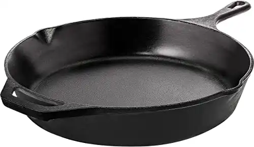 Utopia Kitchen - Saute Fry Pan - Chefs Pan, Pre-Seasoned Cast Iron Skillet - Nonstick Frying Pan 12 Inch