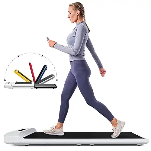 WALKINGPAD C2 Folding Treadmill Foldable Walking Pad Ultra Slim Smart Fold - Device for Home Office Under Desk (White)