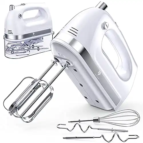 LILPARTNER Hand Mixer Electric, Kitchen Mixer with Cord for Cream, Cookies, Dishwasher Safe
