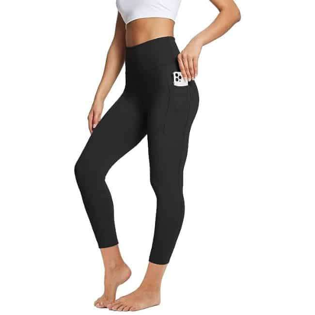 BALEAF Women's Capri Leggings with Pockets High Waisted Workout