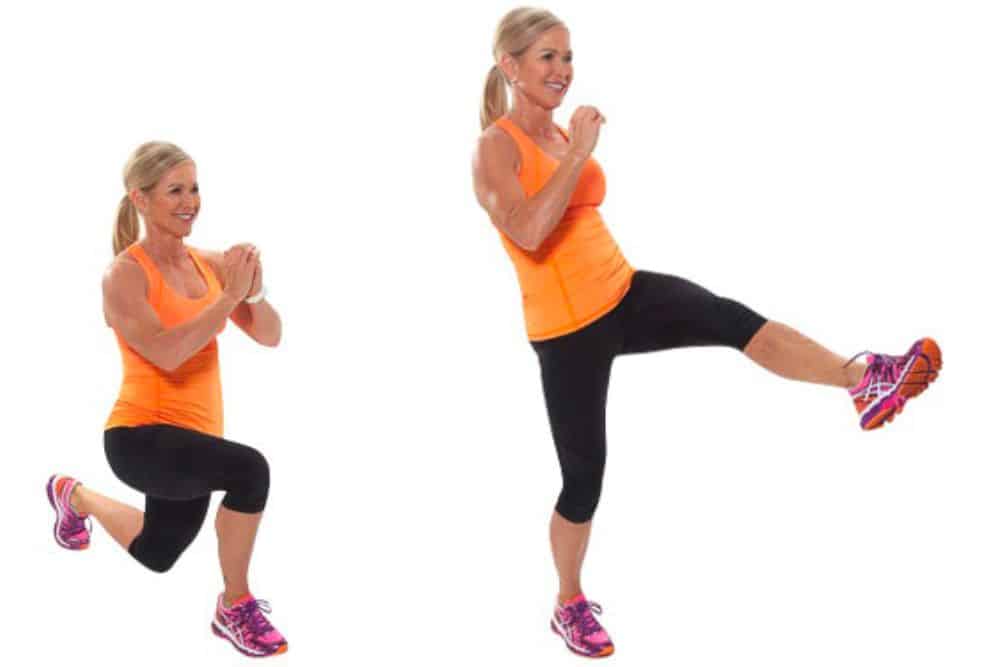 woman doing kick through lunge exercises get healthy u chris freytag