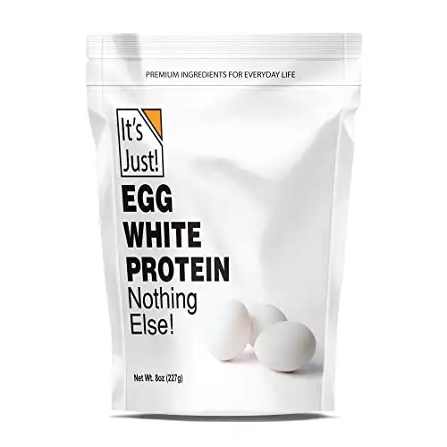 It's Just! - Egg White Protein Powder, Made in USA from Cage-Free Eggs, Dried Egg Whites, Unflavored (8oz)