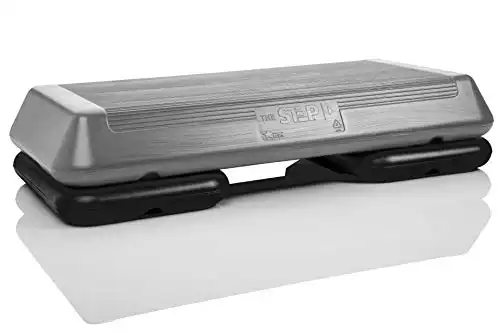The Step (Made in USA) Original Aerobic Platform – Circuit Size Grey Aerobic Platform and Original Black Risers