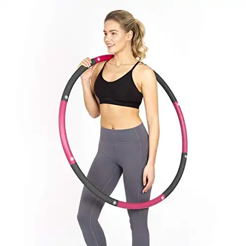 Fitness Hoop for Adults - Premium Quality and Soft Padding Weighted Hoop - 2lbs