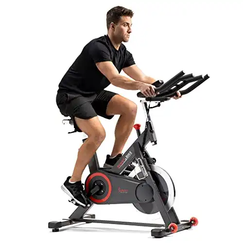 Sunny Health & Fitness Premium Indoor Cycling Stationary Bike with Exclusive SunnyFit® App Enhanced Bluetooth Connectivity