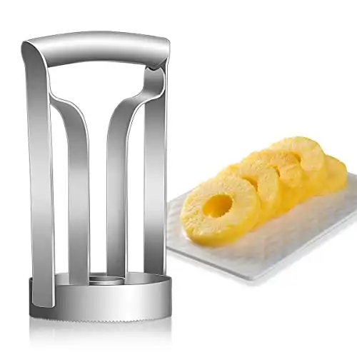 shoxil Pineapple Corer Large Stainless Steel Pineapple Corer Peeler Pineapple Cutter Fruit tool Easy Kitchen Tool - Large