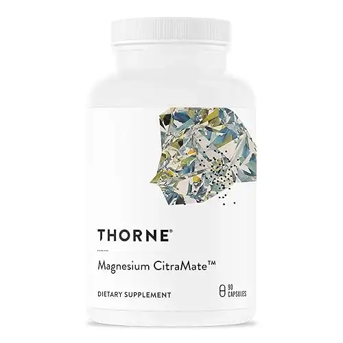 Thorne Magnesium CitraMate - Magnesium Supplement with Citrate-Malate - Gluten-Free, Dairy-Free, Soy-Free - 90 Capsules
