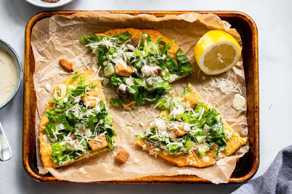 chicken caesar salad pizza recipe