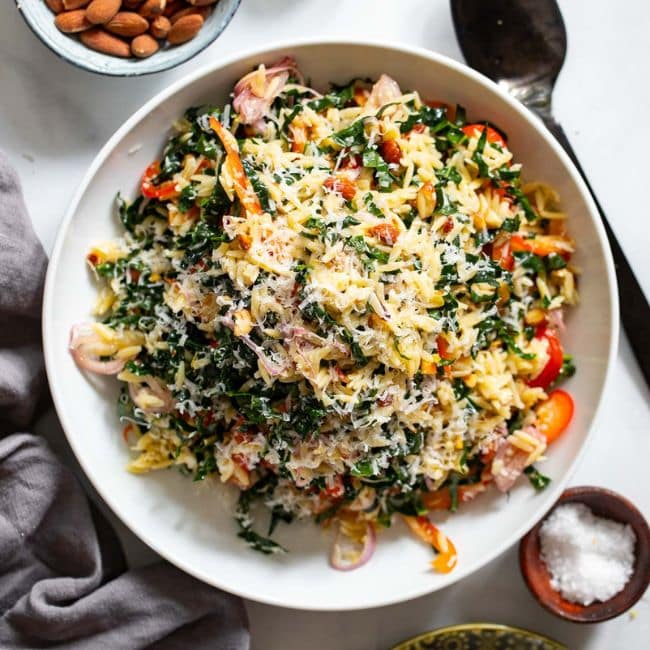 healthy salad recipes orzo kale