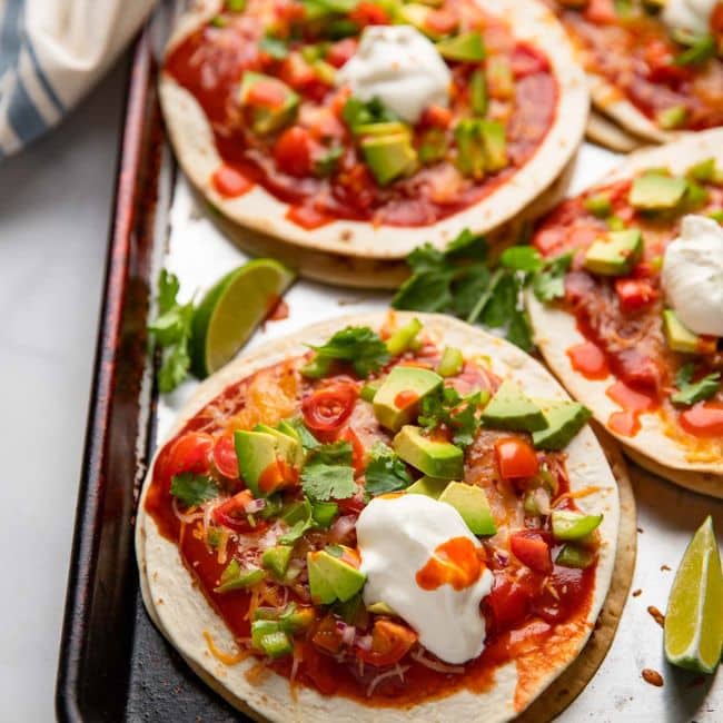 low calorie filling mexican pizza meal
