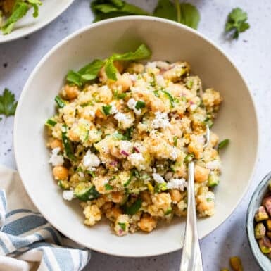 viral Jennifer Aniston salad recipe prepared in bowl