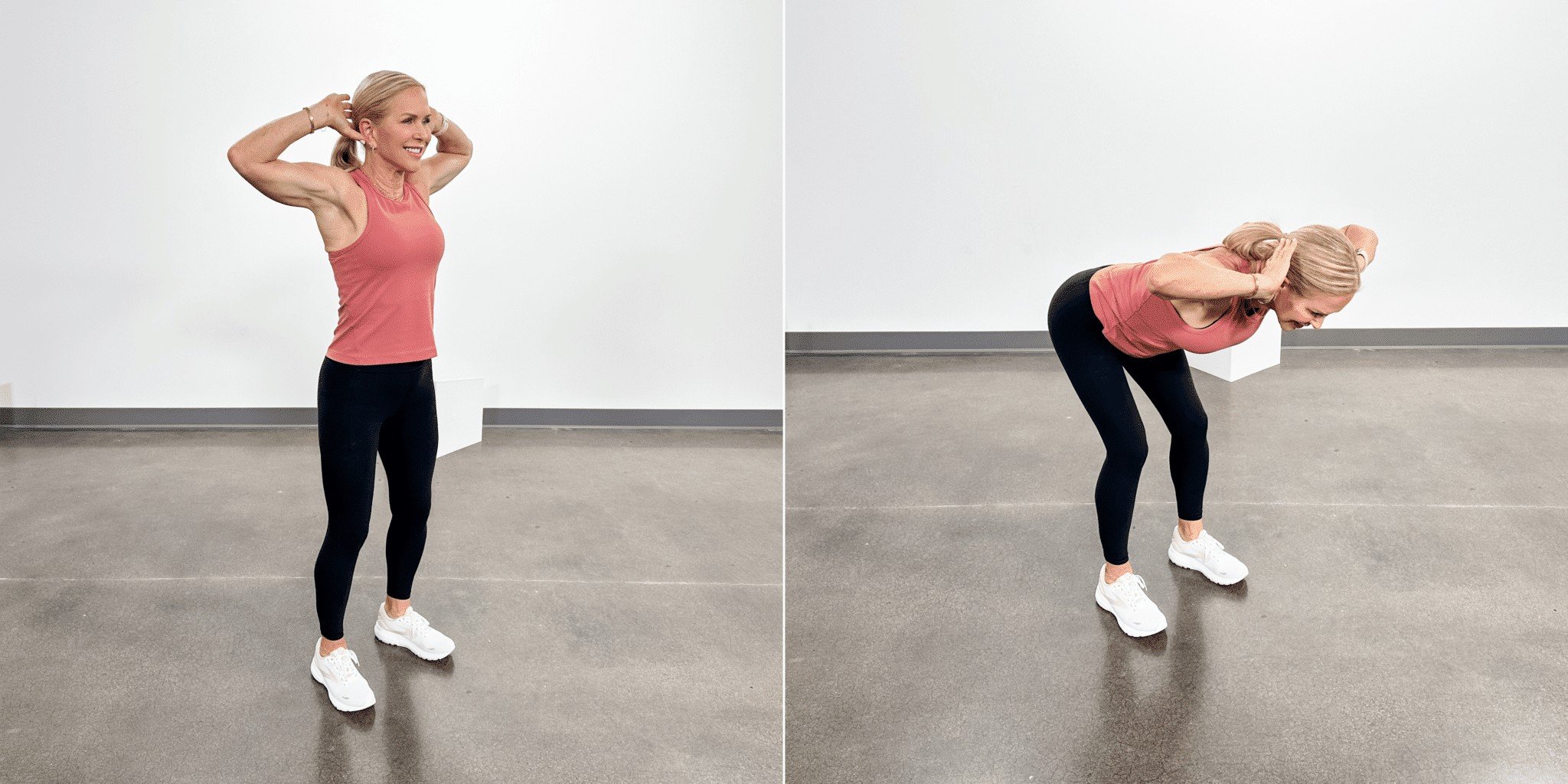 woman doing leg exercises for bad knees standing up