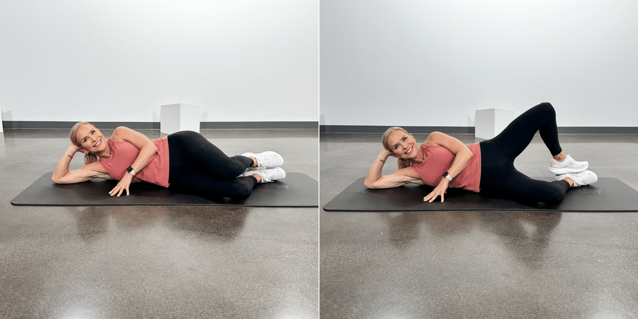 woman doing limb  exercises for atrocious  knees connected  floor