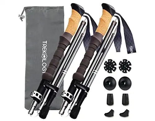 TREKOLOGY Trekking Poles Collapsible Nordic Hiking Poles -