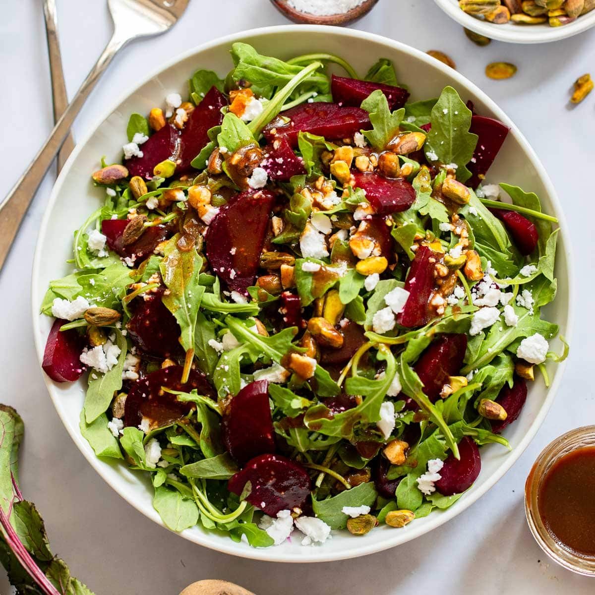 prepared roasted beet salad