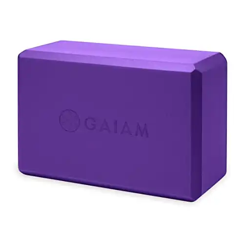 Gaiam Yoga Block - Soft Non-Slip Surface with Beveled Edges for Yoga, Pilates, Meditation