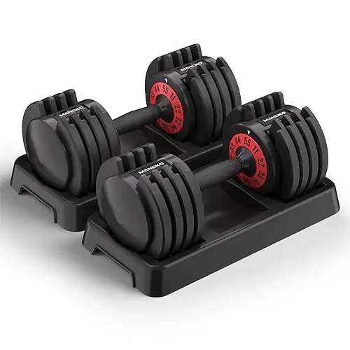 Adjustable Dumbbell 55LB Single Dumbbell 5 Weight Options