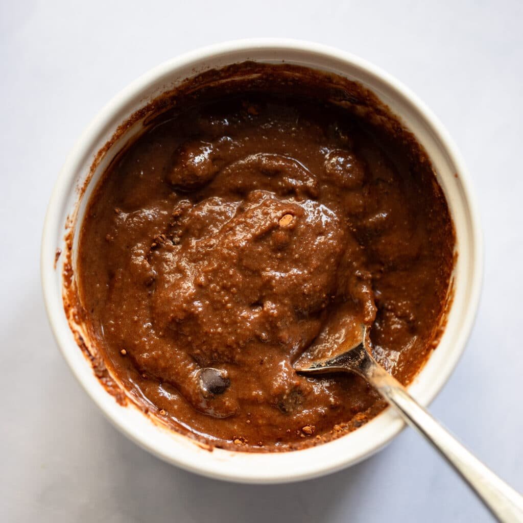 protein brownies mixture in bowl