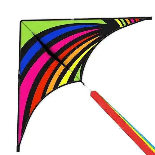 Colorful Life Delta Kite for Kids - Adults, Extremely Easy to Fly Kite, Best Kites for Beginner