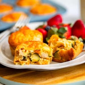 savory breakfast muffins served on plate
