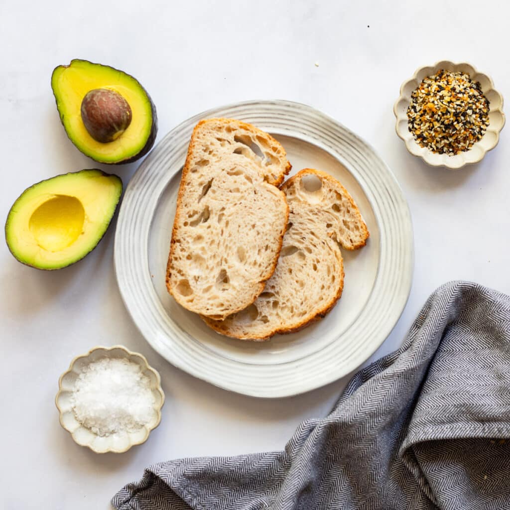 healthy ingredients for everything bagel avocado toast recipe