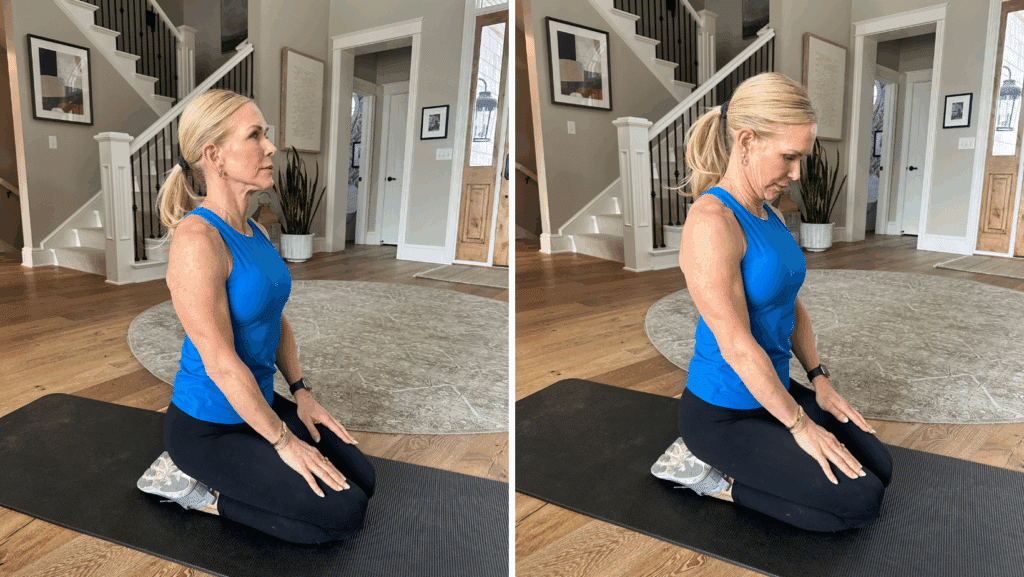 chin tucks exercise for kyphosis