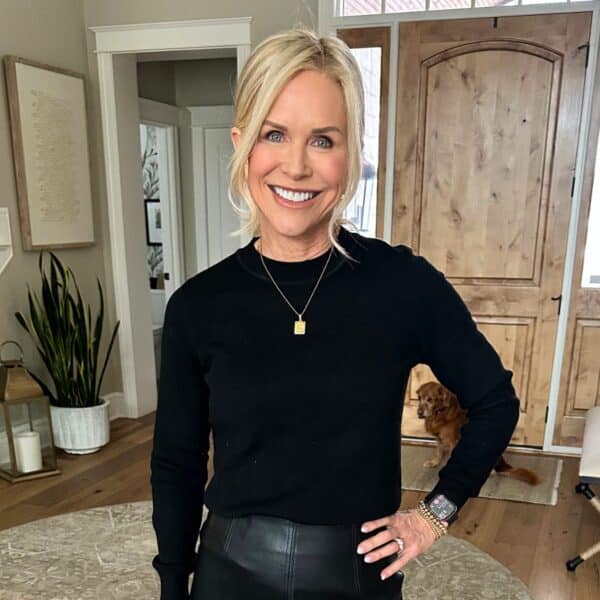 woman smiling sharing six things to wear over 60