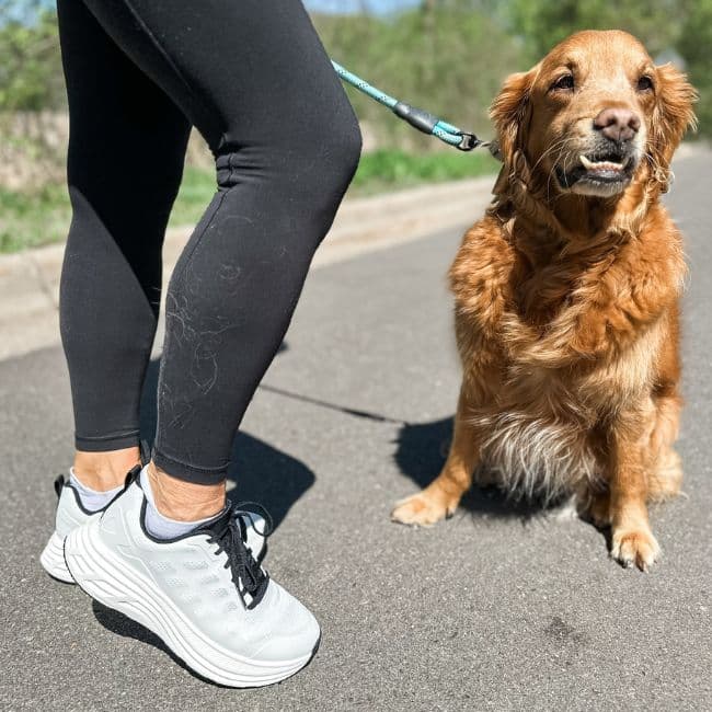 Comfortable walking shoes packed in a suitcase for travel and sightseeing