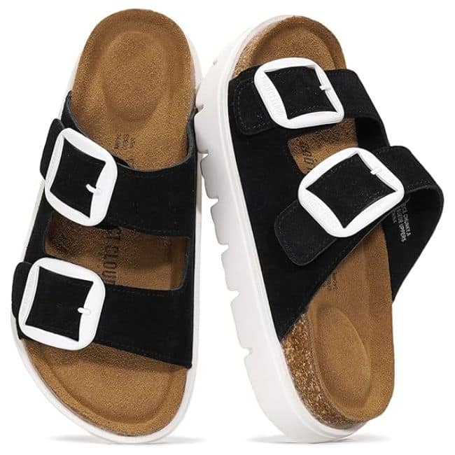 Comfy not frumpy supportive sandal for women over 50 styled with casual summer clothes