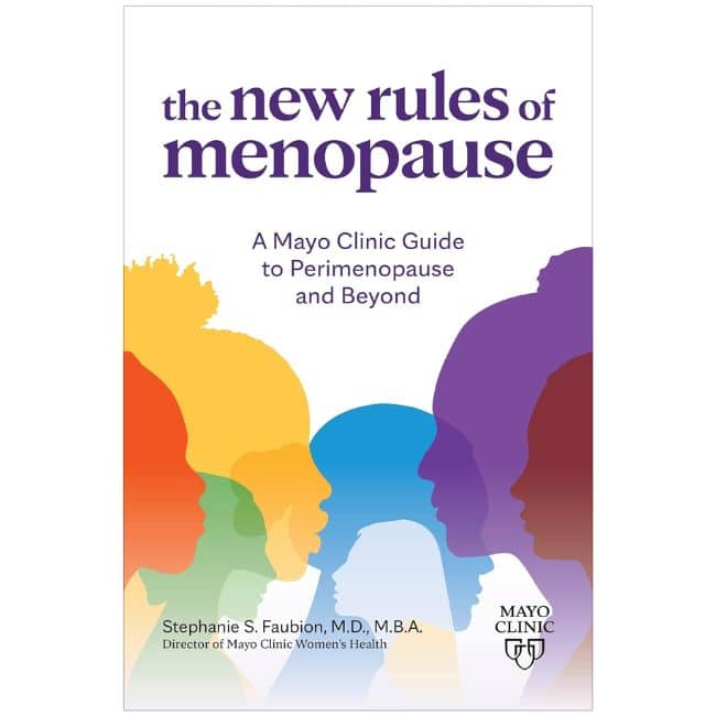 Cover of The New Rules of Menopause by Mayo Clinic Press featuring evidence-based menopause health information