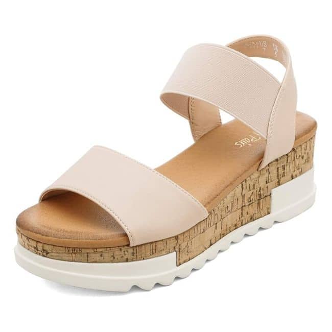 comfortable wedge sandals on sale
