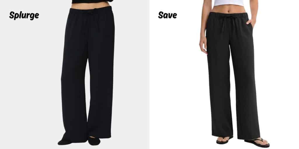 aritzia lodge pants viral lookalike on amazon for savings