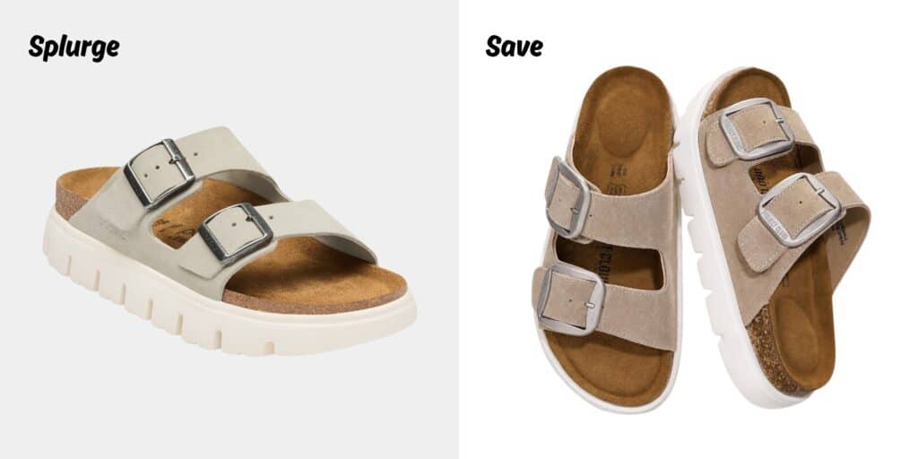 birkenstock arizona chunky lookalike save vs splurge on amazon