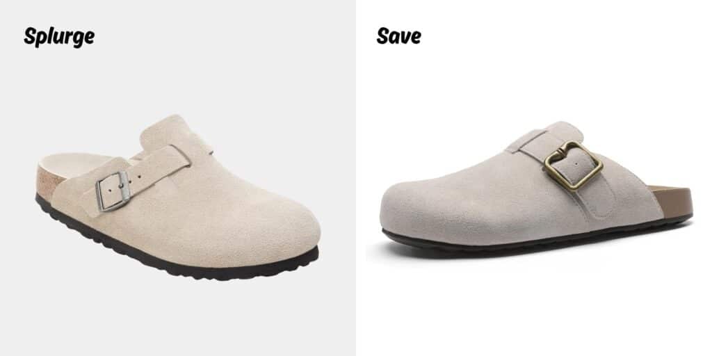 save vs splure birkenstock clog lookalikes on amazon