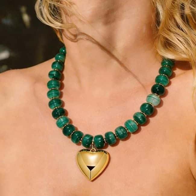 gold heart accent necklace