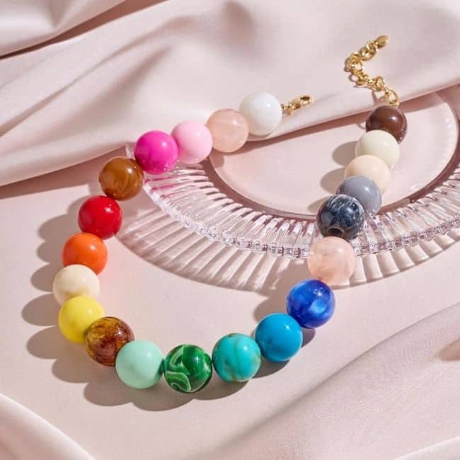 colorful bead necklace