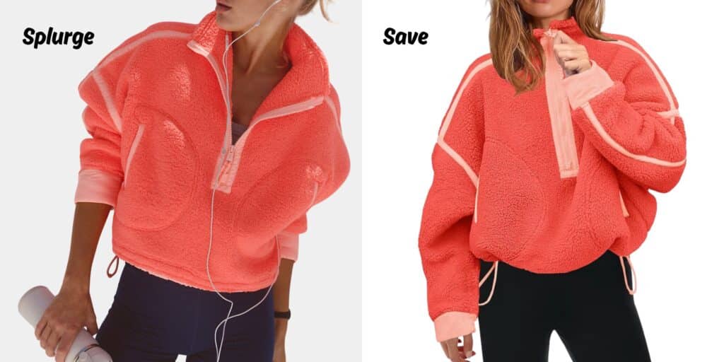 free people movement sherpa half zip sweatshirt for less on amazon save vs splure