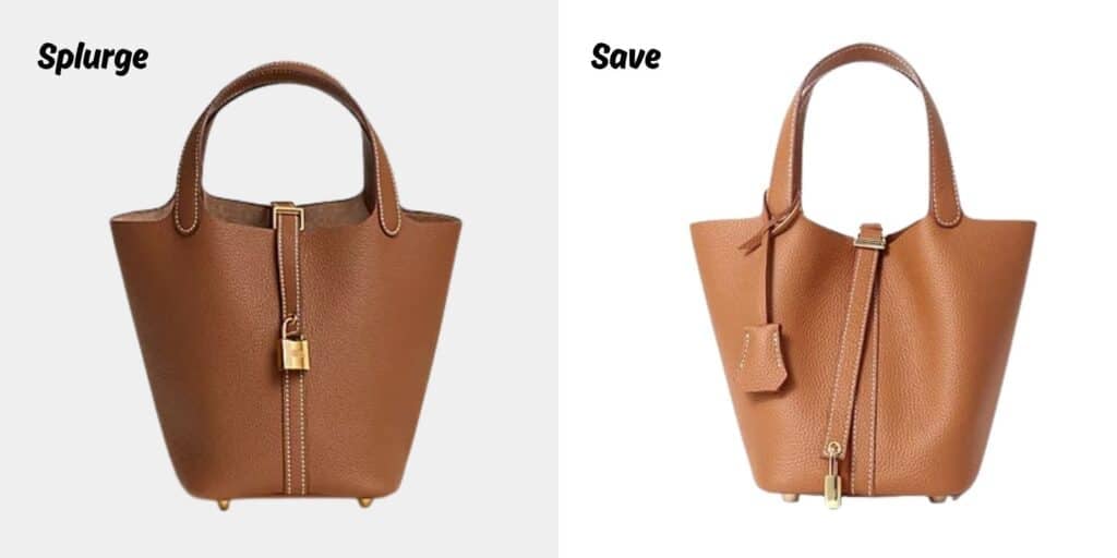 hermes picotin lock 18 carmel purse amazon lookalike for less