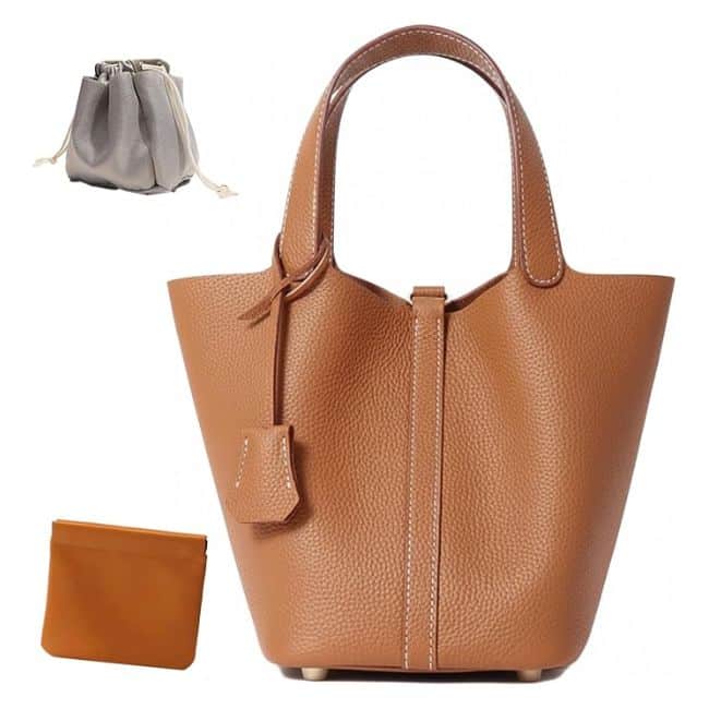 leather bucket bag