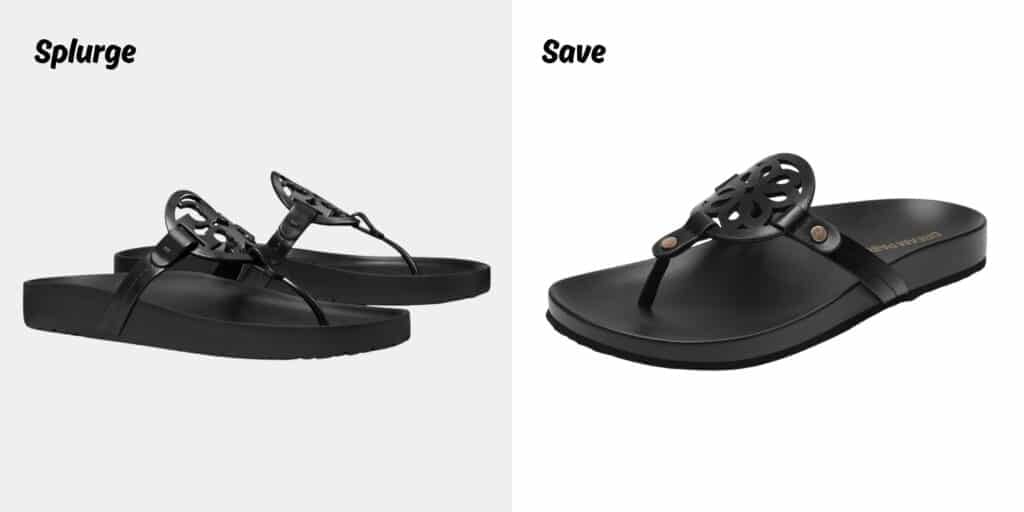 tory burch miller cloud light sandals lookalike for less on amazon