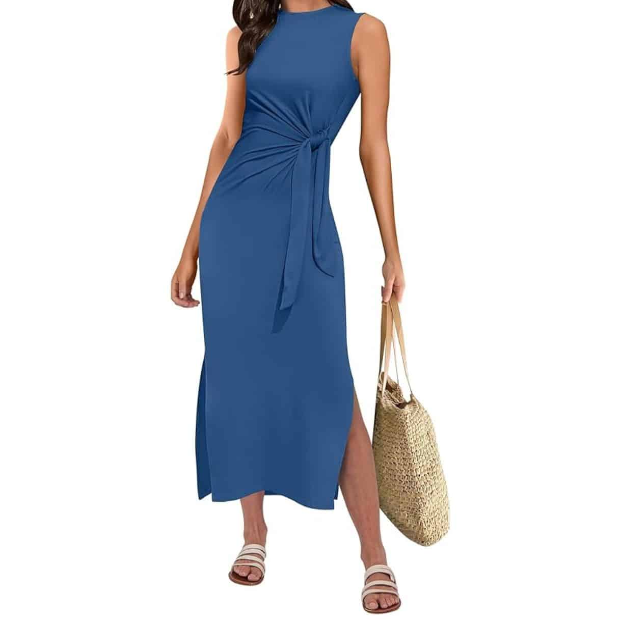 blue tie dress from amazon