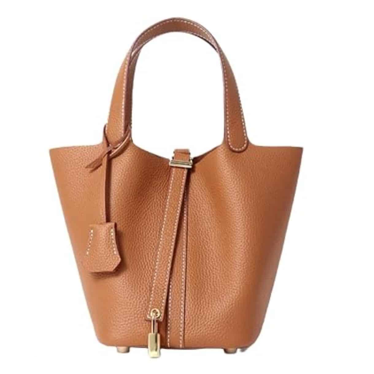 leather bucket bag
