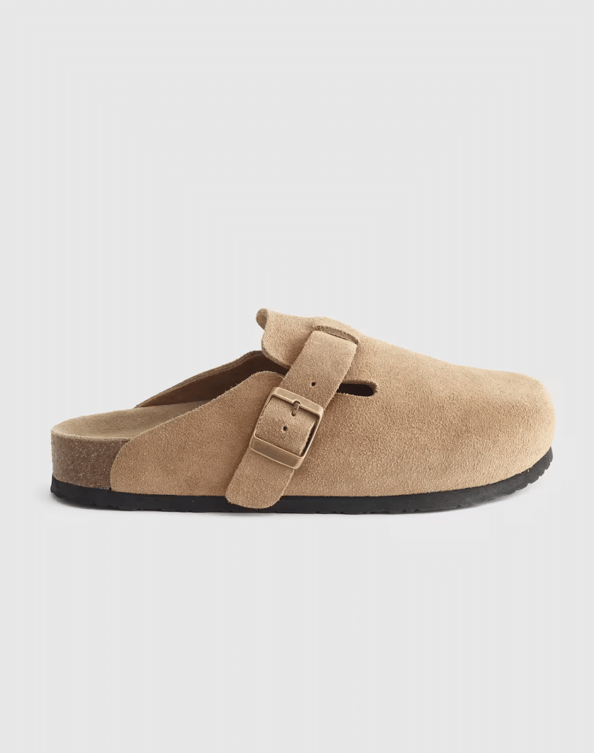 Water Repellent Suede Clog
