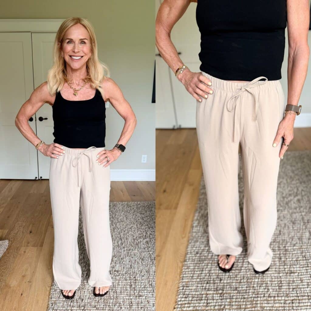 Abonlen Amazon lodge pant lookalike, a wrinkle free travel pant for women over 50