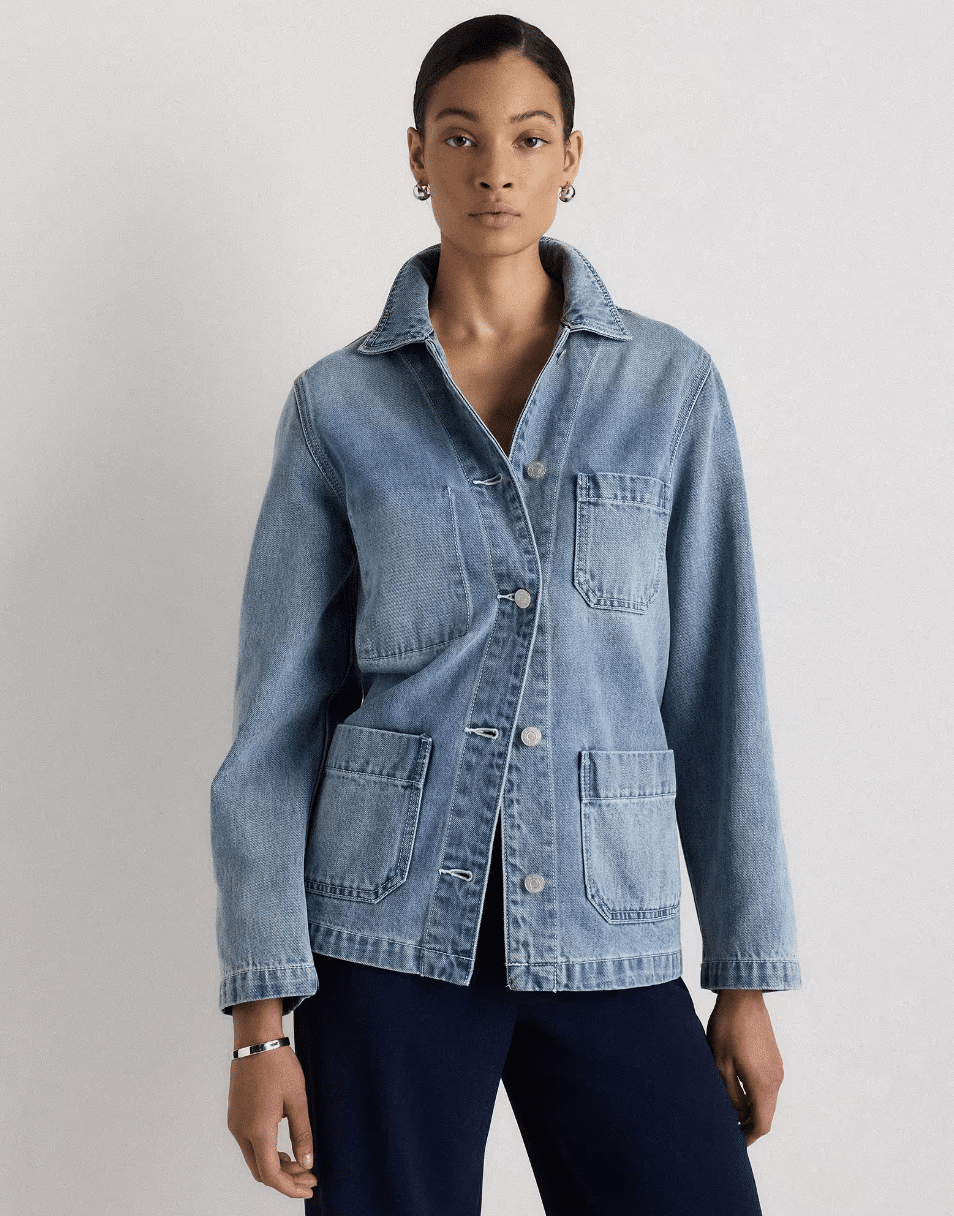 100% Organic Cotton Denim Chore Jacket